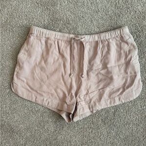 Light Blush Pink Soft Drawstring Lounge Flowy Shorts